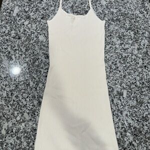 White ribbed mini dress. Size small.